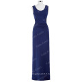 Kate Kasin Robe mi-longue sans manches à manches longues plissé Sexy Summer Blue Maxi KK000225-2